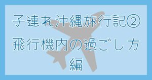 子連れ沖縄旅行② 飛行機内の過ごし方編
