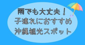 雨でも大丈夫！子連れにおすすめ沖縄観光スポット